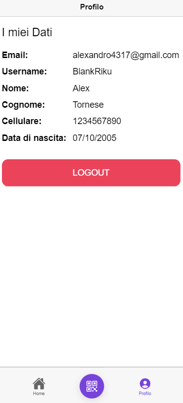 Pagina Profilo
